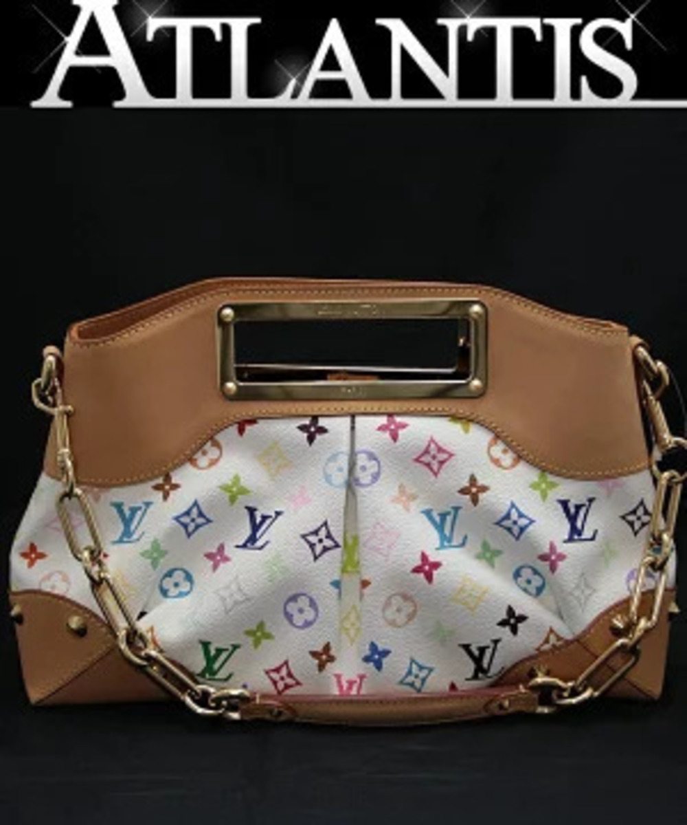 Louis Vuitton Judy 2way Shoulder Bag Multicolor White